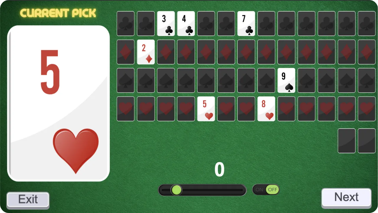 DINGO app card selection interface