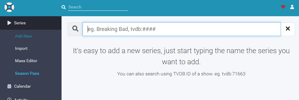 Sonarr add series search